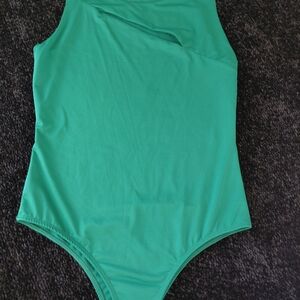 Green Sleeveless Bodysuit